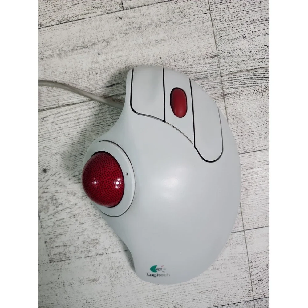 Logitech TrackMan Marble Wheel Ball USB Computer Mouse Model T-BB13 Works!!!